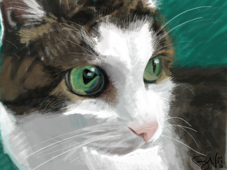 Snickers, 1996-2015. Digital painting in Photoshop with Wacom tablet.